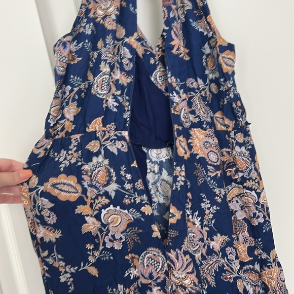 Ett Twa Anthropologie Blue Paisley Floral Jumpsuit - Picture 11 of 12